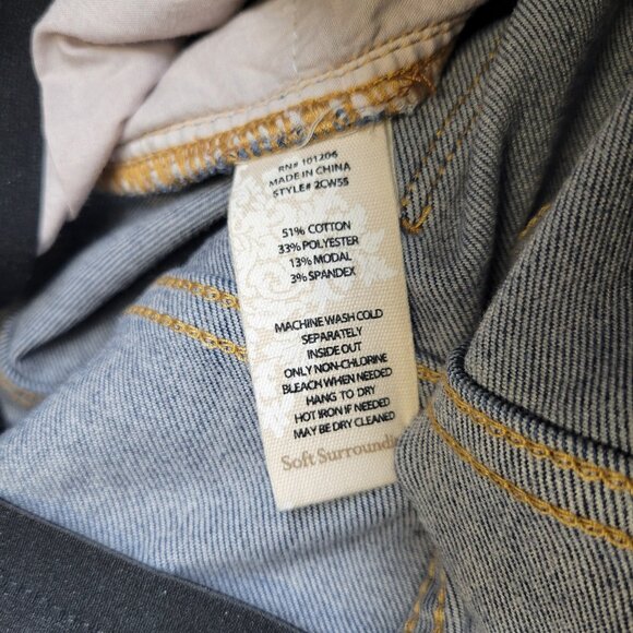 Soft Surroundings Women's Medium Jeans Pull On - Picture 6 of 6